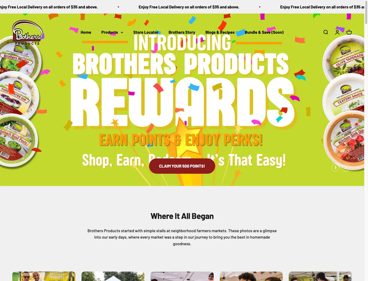 Brothers Products online storefront screenshot.